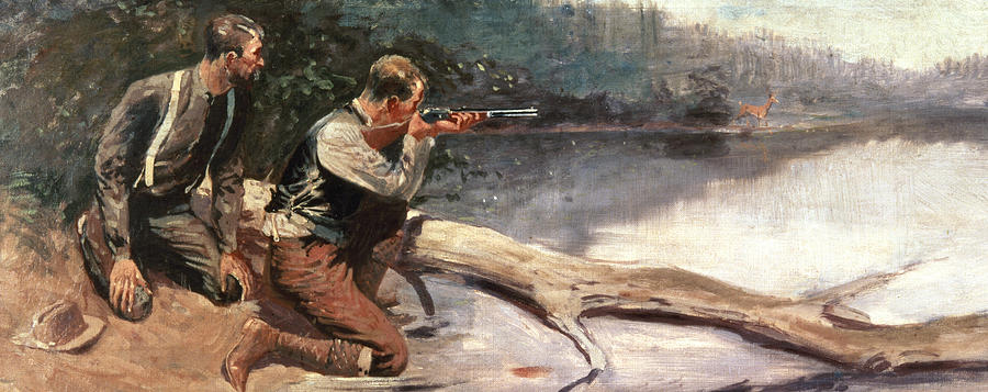 900x357 The Winchester Painting By Frederic Remington - Winchester Painting