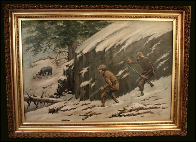 652x474 Winchester Collectors! Look! Great 1899 Frost Winchester Calendar - Winchester Painting
