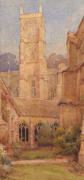 281x599 A.k. Rudd, Winchester College Cloisters - Winchester Painting