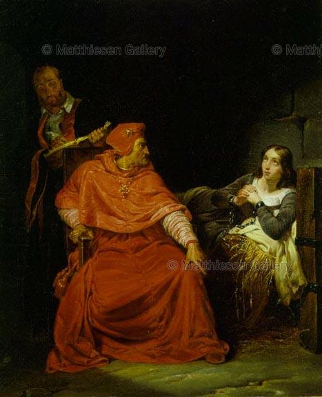 467x576 Work Art Joan Arc Being Interrogated By The Cardinal - Winchester Painting