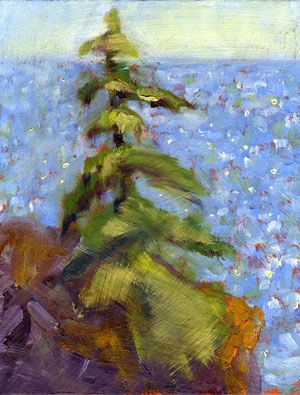 300x395 Trees, And The Sound Of The Wind Blowing Through Them. Diane - Wind Blowing Painting