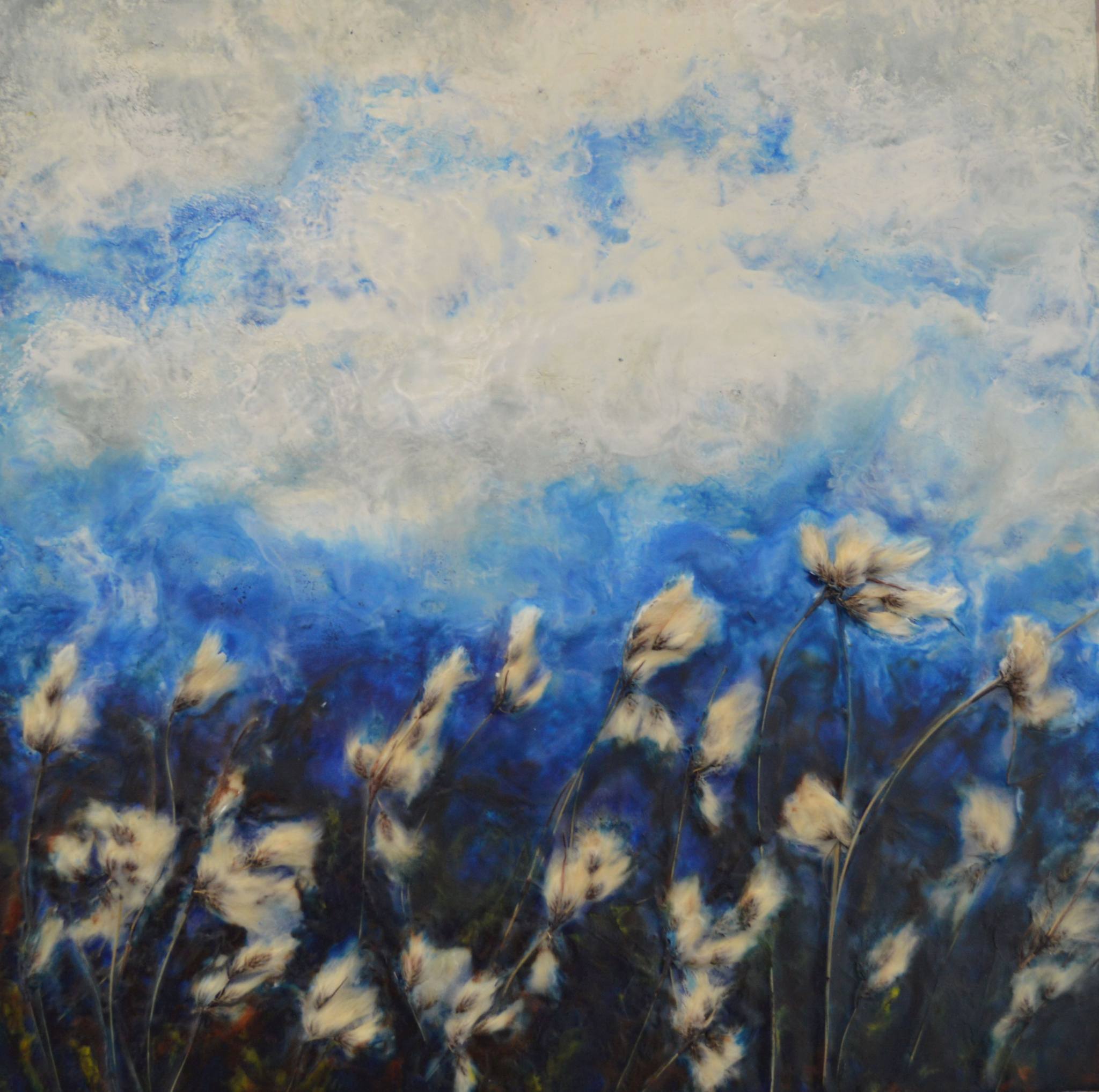 2048x2035 Blowing In The Wind - Wind Blowing Painting