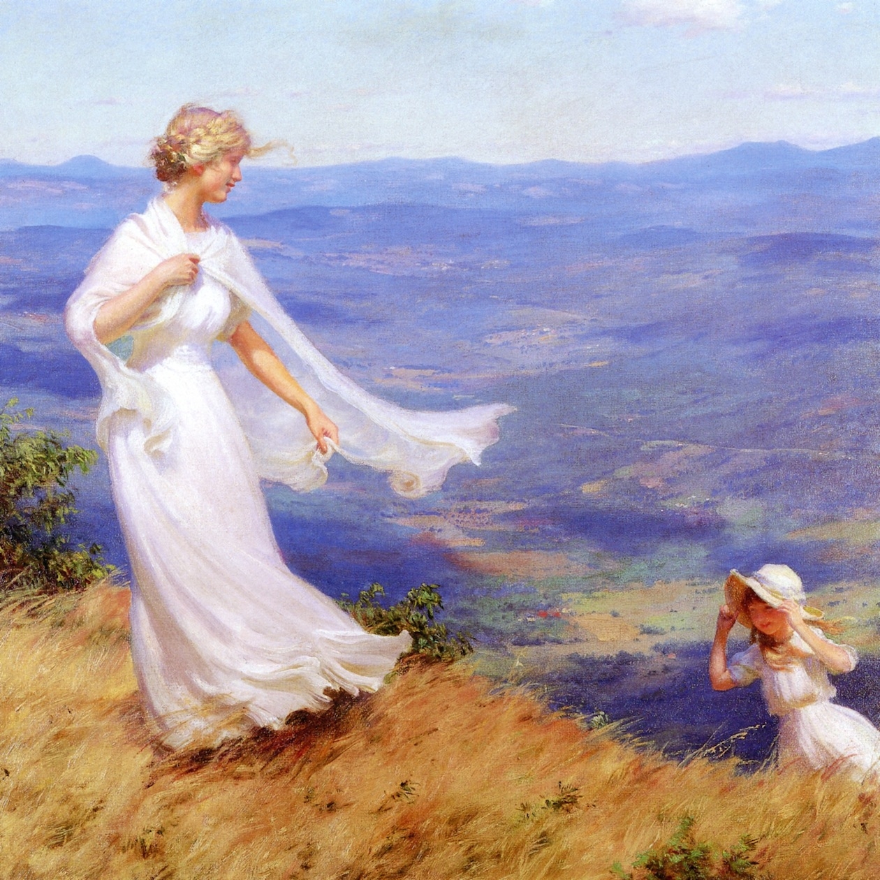 1260x1260 The West Wind Painting Charles Courtney Curran Oil Paintings - Wind Painting