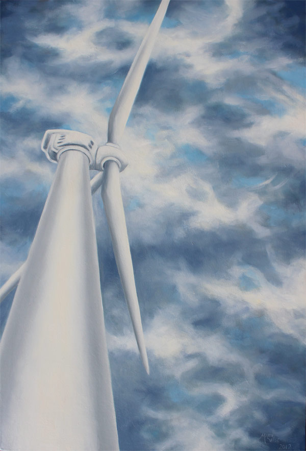 600x883 Paintings - Wind Turbine Painting