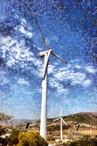 200x300 Wind Turbine Paintings Fine Art America - Wind Turbine Painting