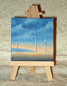 236x301 Art Original Abstract Painting Jmjartstudio Original Painting 18 X - Wind Turbine Painting