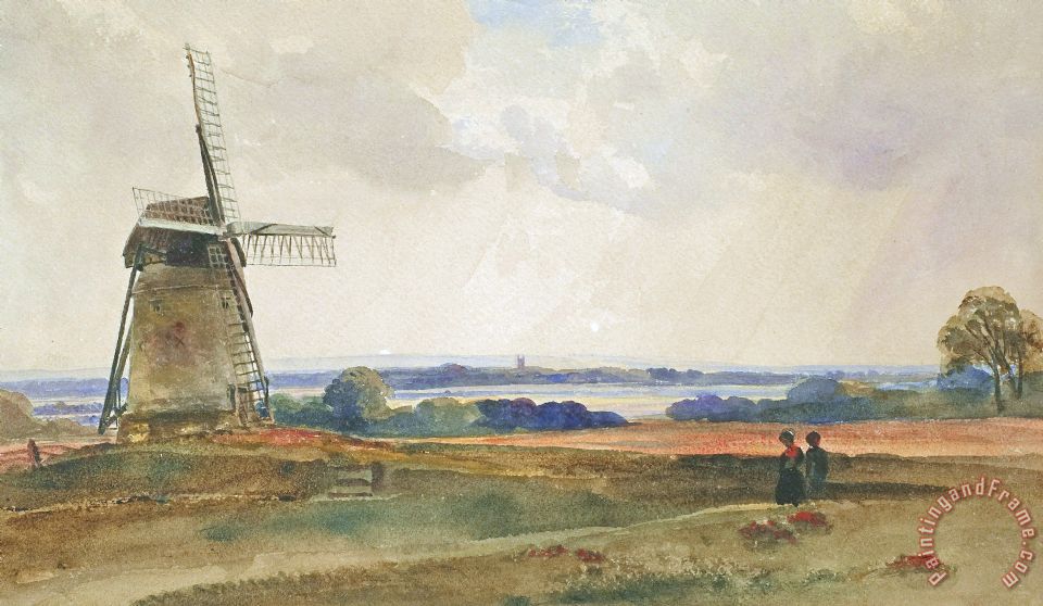 960x558 Peter De Wint The Windmill Painting - Windmill Painting