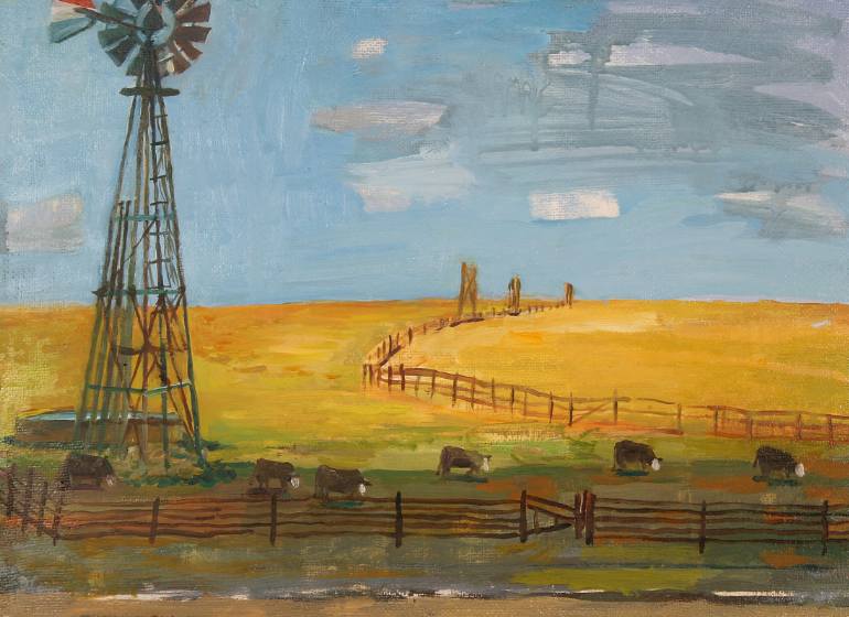 770x560 Saatchi Art Windmill Painting By David Cooper - Windmill Painting