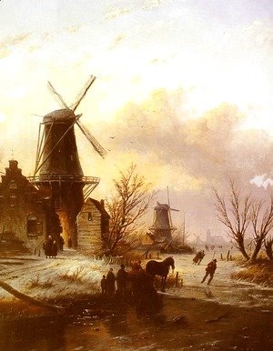 300x386 Famous Windmills Paintings Amp Reproductions 1st Art Gallery - Windmill Painting