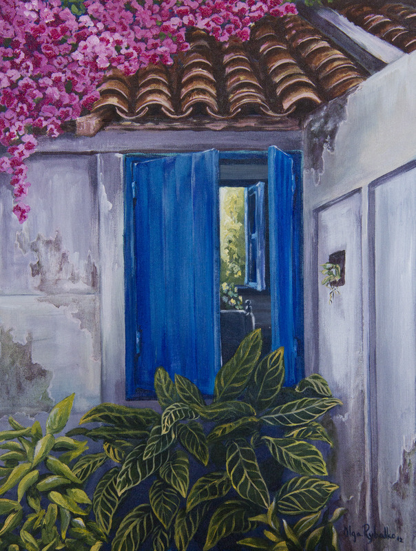 604x800 Through The Window By Olga Rybalko, Canvas - Window Art Painting