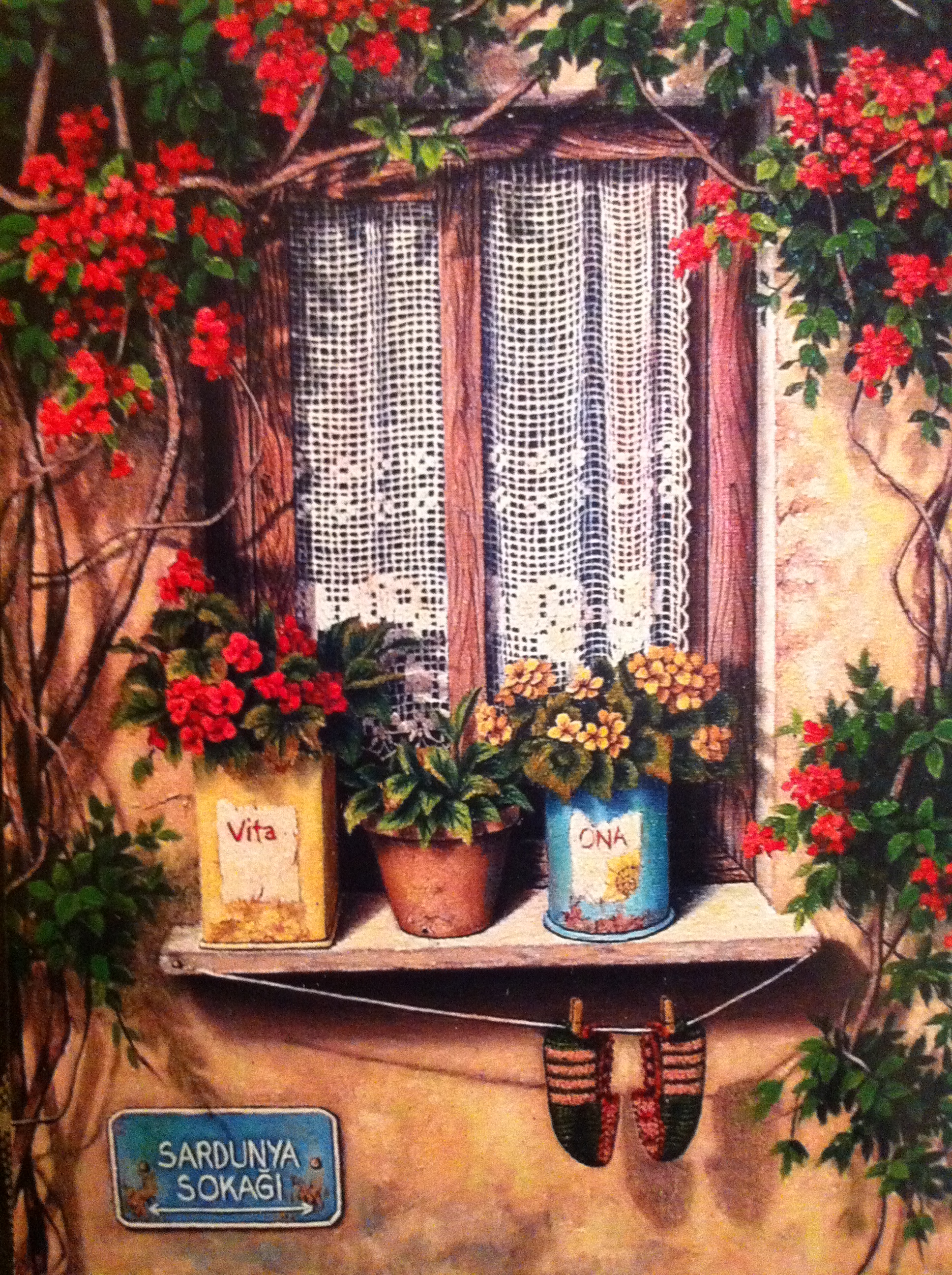 1936x2592 Old Windows Oil Painting - Window Art Painting