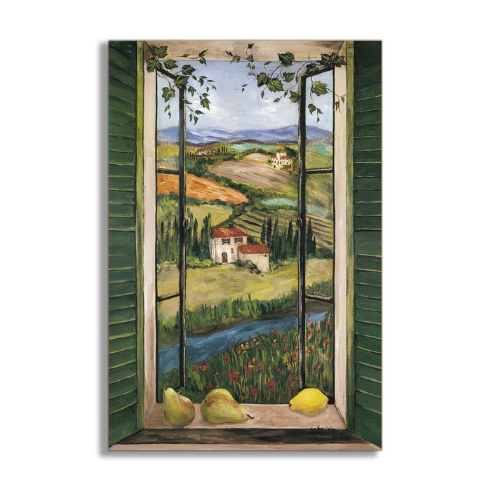 700x700 Fleur De Lis Living - Window Scene Painting