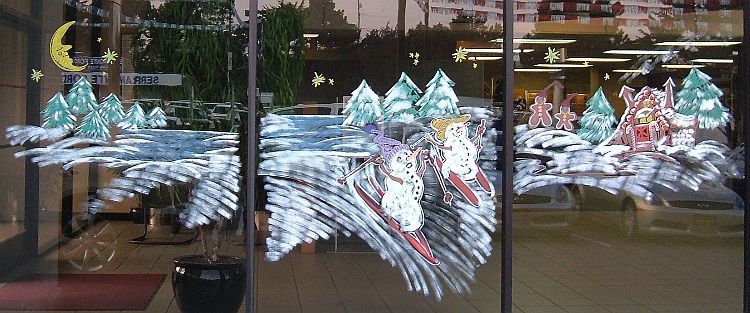 750x313 The Holiday Window Painting Art Gallery Of Franis Engel - Window Scene Painting