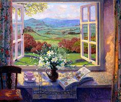 236x200 Peter Vilhelm Ilsted Art Lino Cuts, Art - Window View Painting