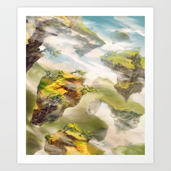 550x550 Windswept Heath Art Print By Veroniquemeignaudmtg Society6 - Windswept Painting
