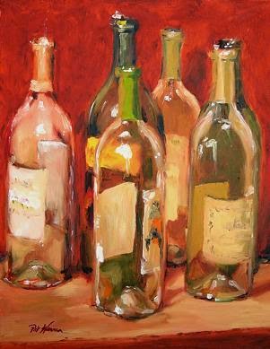 301x389 Pat Warren Fine Art Still Life Wine Bottle Art Painting Uncorked - Wine Bottle Art Painting