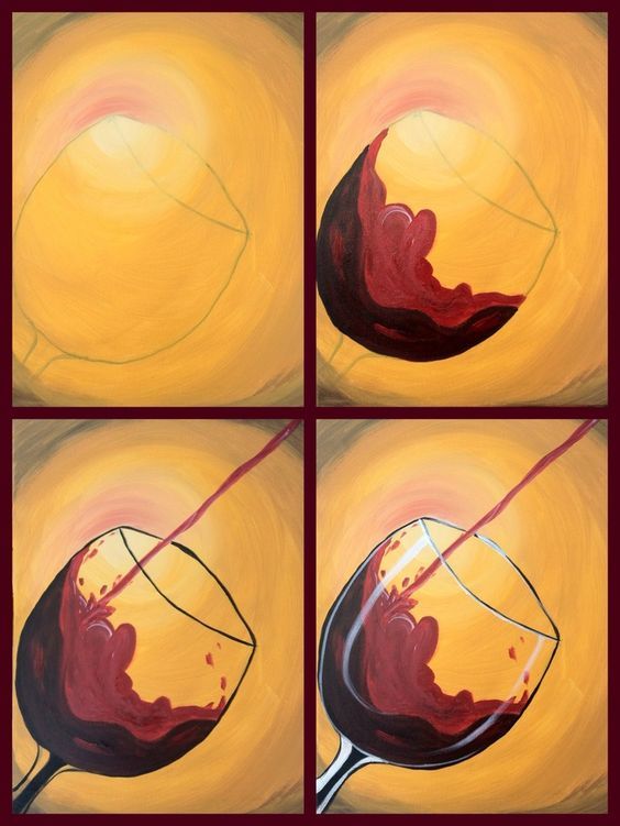 564x751 How To Paint Wine Glass Canvas - Wine Glass Canvas Painting