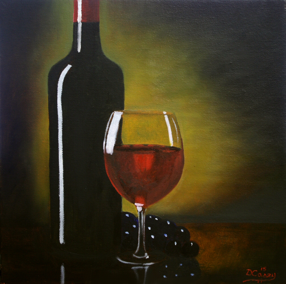 1000x993 Wine Glass Oil Painting Baga Show Painting - Wine Glass Oil Painting