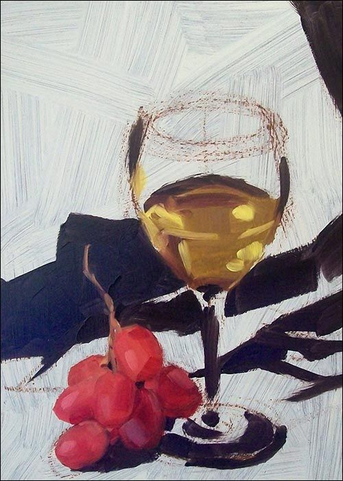 500x700 How To Paint A Wine Glass (Or Any Clear Glass) Using Oil Paint - Wine Glass Oil Painting