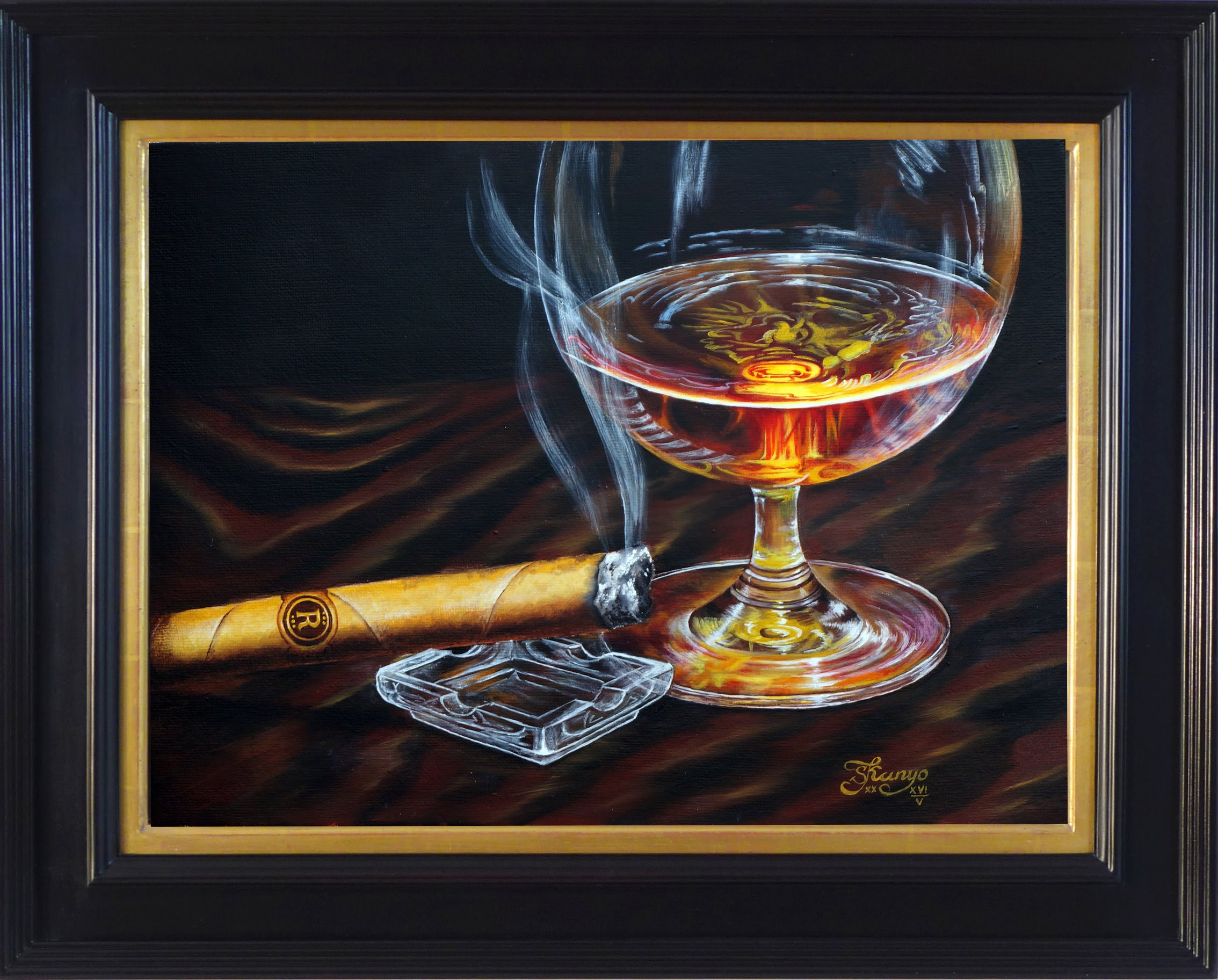 2268x1825 How To Paint Glass Effect Light Smoke Oil Painting By Lana Kanyo - Wine Glass Oil Painting