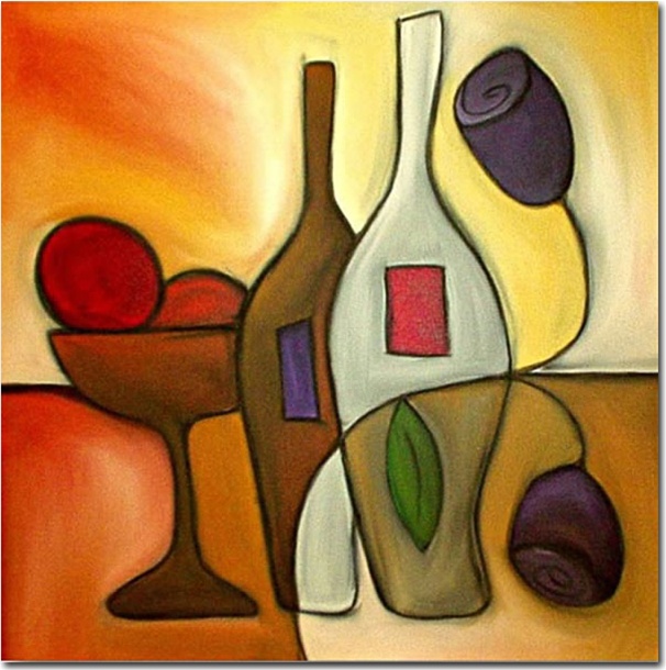 606x610 Still Wine - Wine Painting