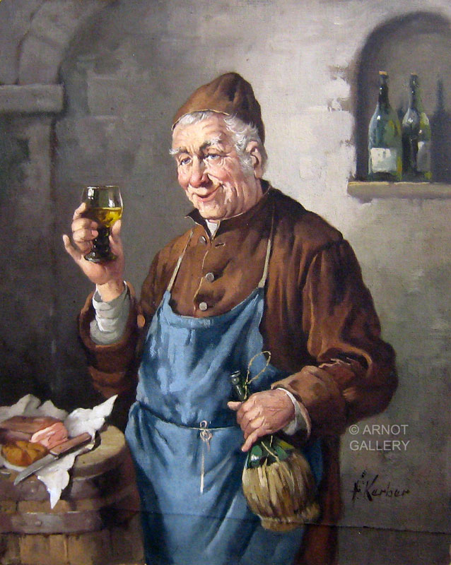 638x800 H. Kerber - Wine Tasting Painting