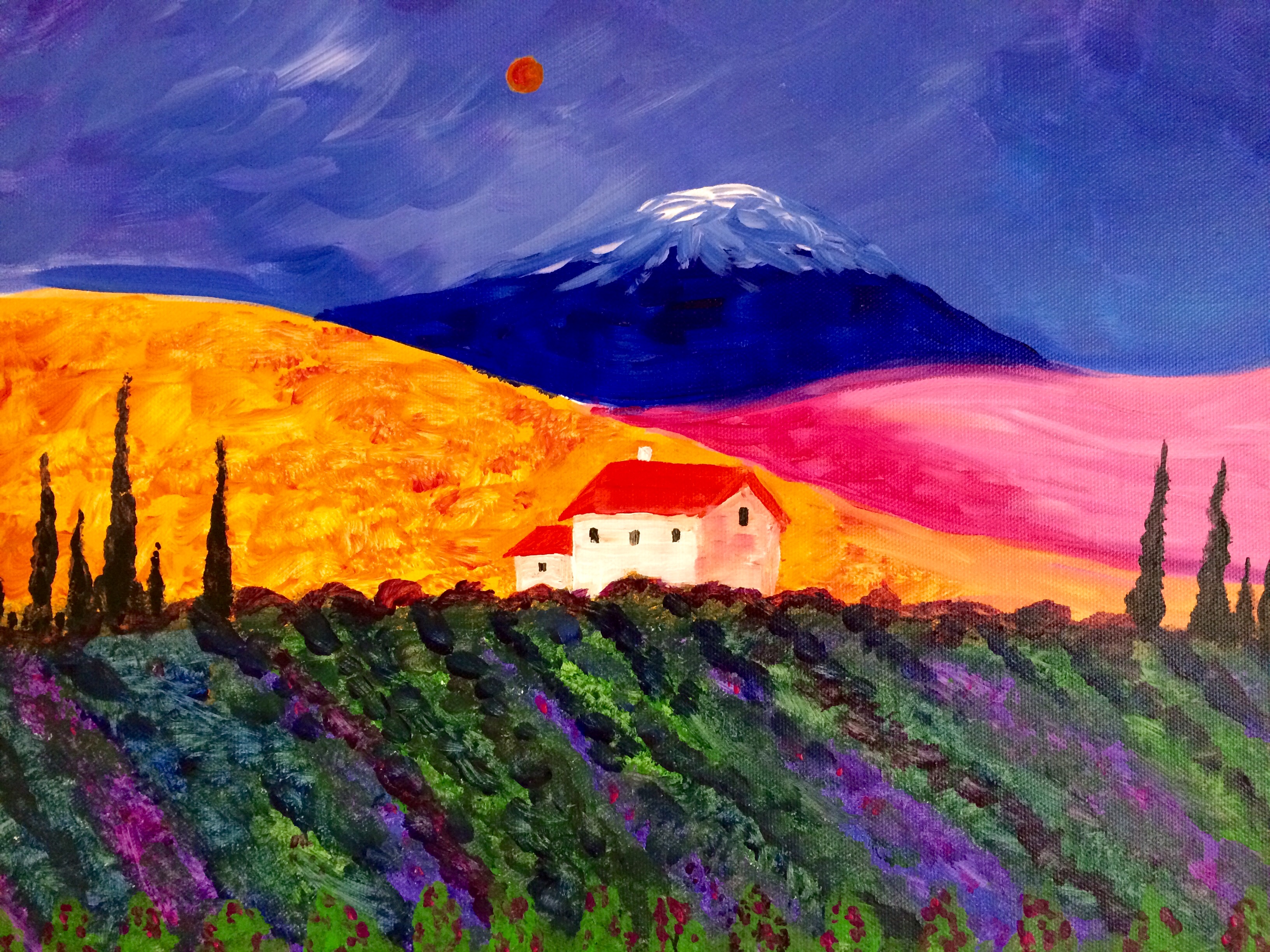3264x2448 Italian Vineyard Painting Party With Wine Tasting! - Wine Tasting Painting