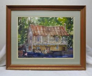 300x247 Old Mary Gruver Wine Tasting Cellar Watercolor Painting W - Wine Tasting Painting