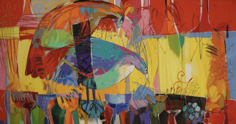 770x406 Saatchi Art Wine Tasting Painting By Vadim Puyandaev - Wine Tasting Painting