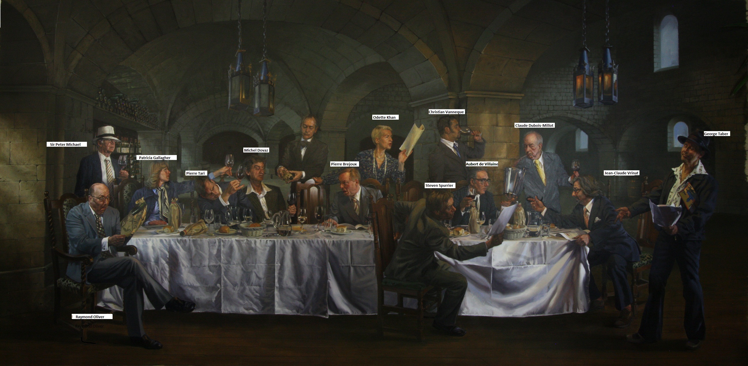 2598x1270 Spurrier Unveils - Wine Tasting Painting