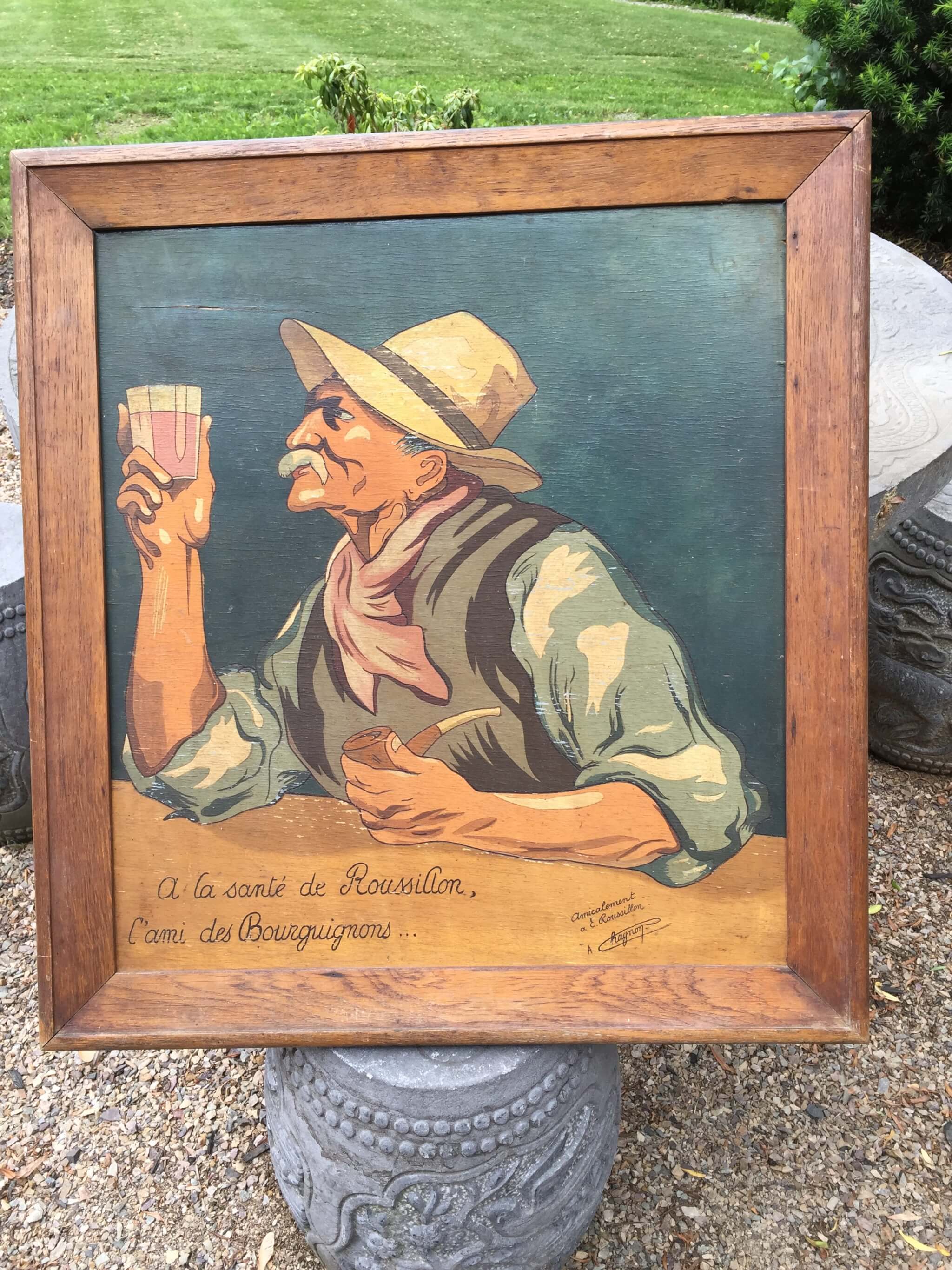 2048x2731 Burgundy Wine Tasting Toast To Dear Friend, 1930 French Modern - Wine Tasting Painting