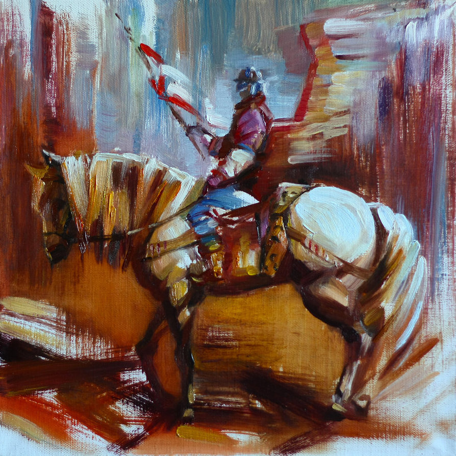 894x894 Winged Hussar By Olga Tereshenko - Winged Hussar Painting