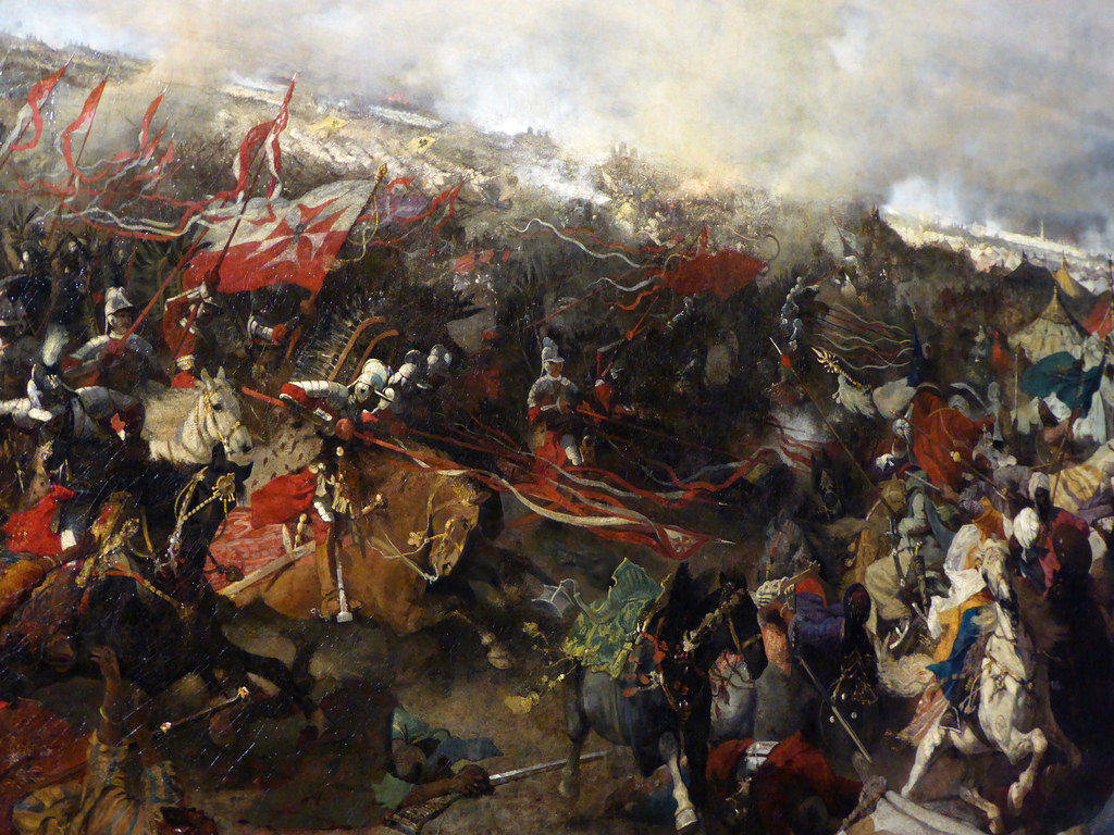 1024x768 Winged Hussars Detail From A Painting By Brandt - Winged Hussar Painting
