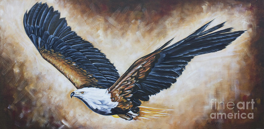 900x439 On Eagle's Wings Painting By Ilse Kleyn - Wings Painting