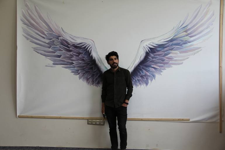 770x513 Saatchi Art Angel Wings Painting By - Wings Painting