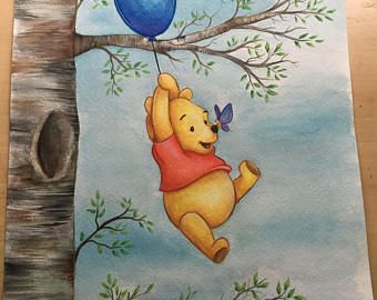 340x270 Sale Winnie The Pooh Disney Eeyore Watercolor Painting - Winnie The Pooh Painting