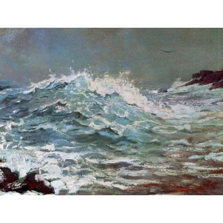 458x458 The Backrush By Winslow Homer - Winslow Homer Painting