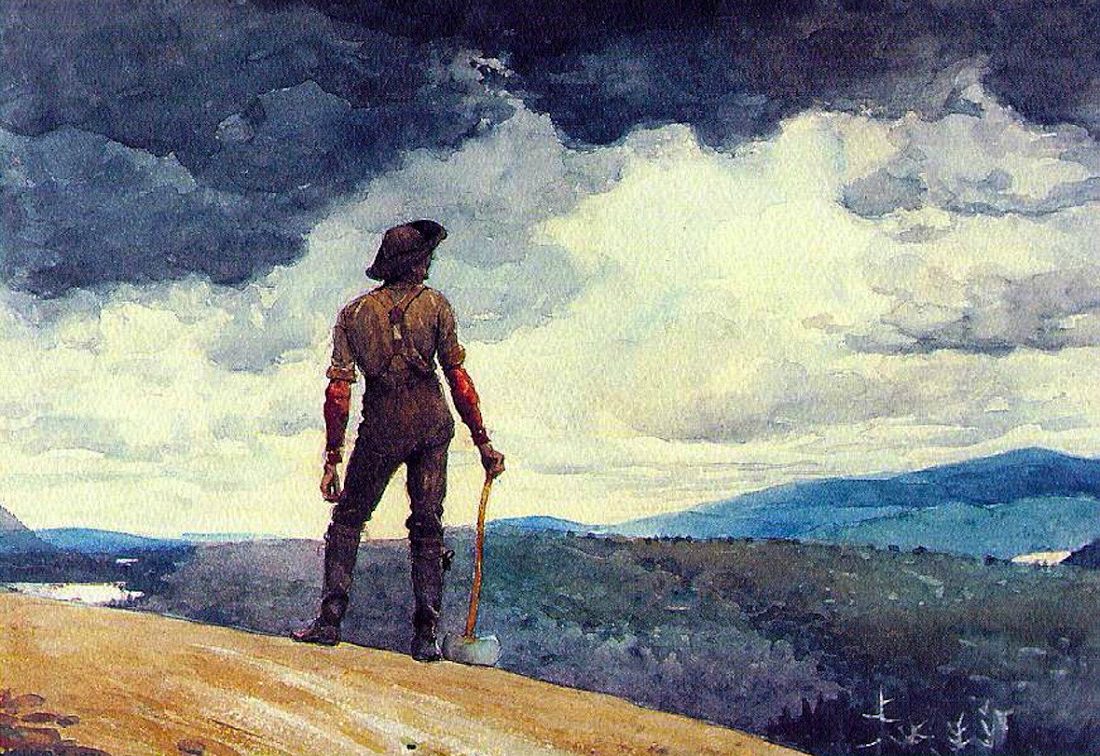 1100x756 The Woodcutter, 1891 By Winslow Homer - Winslow Homer Painting