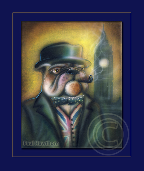479x567 Winston Churchill Bulldog By Pablo2001678 - Winston Churchill Bulldog Painting