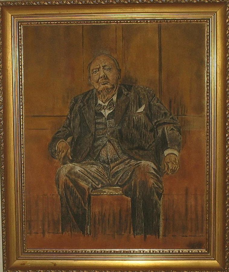 759x900 Sand Painting - Winston Churchill Painting