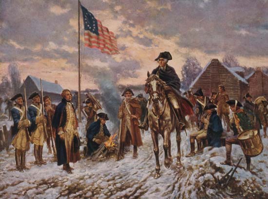 550x409 Valley Forge Historical Area, United States - Winter At Valley Forge Painting