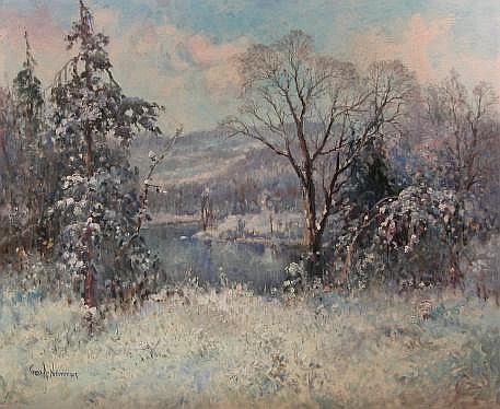 457x374 Winter, Valley Forge By George A. Newman On Artnet - Winter At Valley Forge Painting