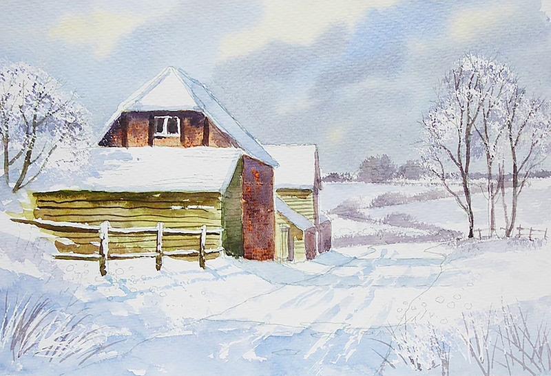 800x547 Winter Barn Paint With Terry - Winter Barn Painting