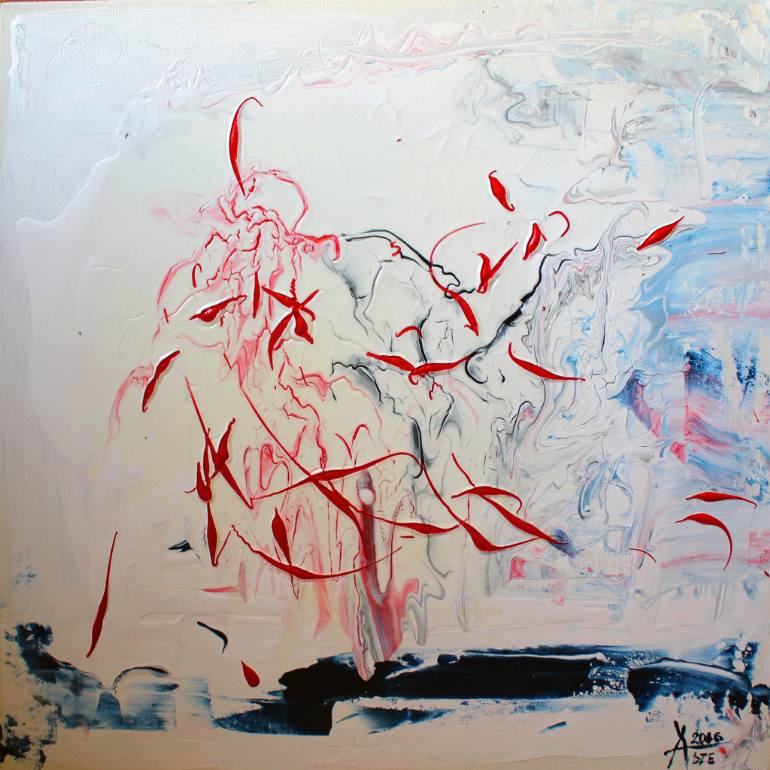 770x770 Saatchi Art Winter Birds Painting By Alla Dzevaltovska - Winter Bird Painting