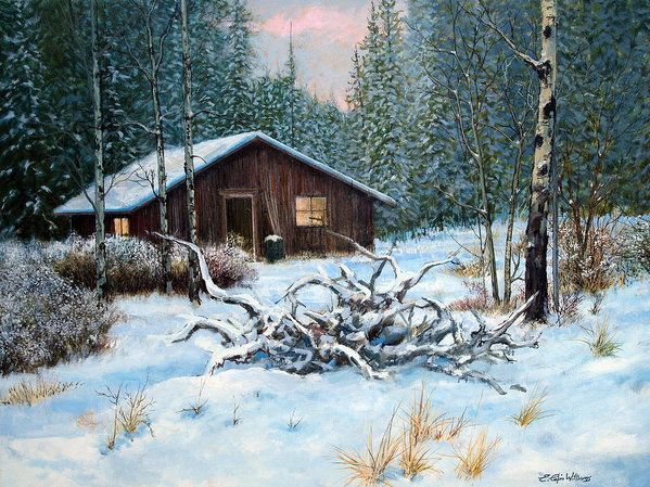 Cabin paintings search result at PaintingValley.com