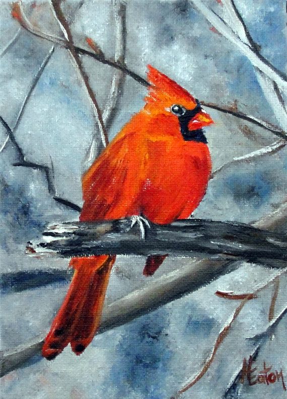 570x794 Image Result For Cardinal Painting Birds To Paint - Winter Cardinal Painting