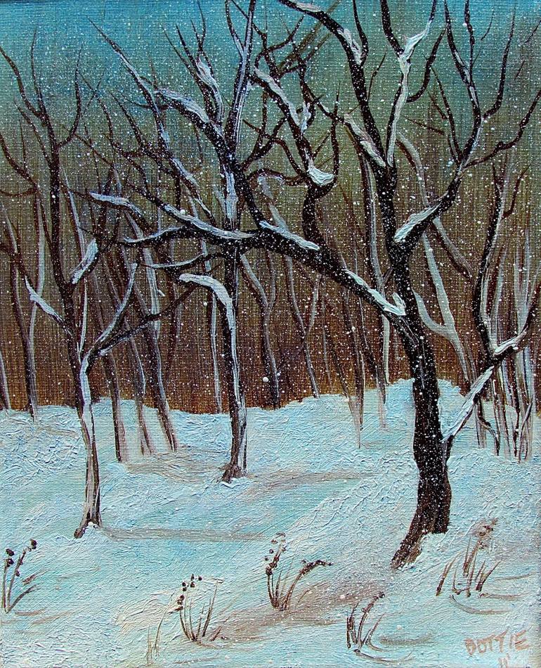 770x950 Saatchi Art Winter Forest Painting By Dottie Matheson - Winter Forest Painting