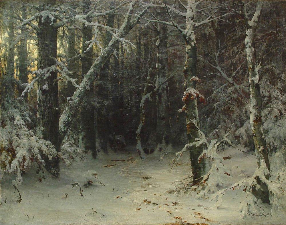 1000x787 Winter Forest - Winter Forest Painting
