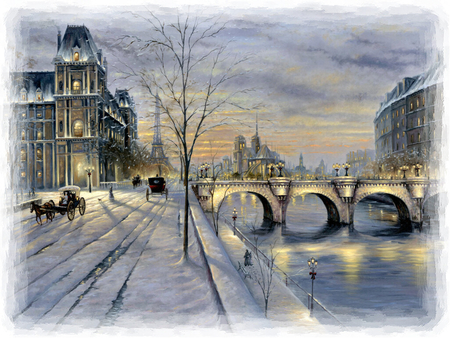 450x338 Winter In Paris F5 - Winter In Paris Painting