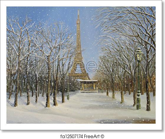560x470 Freert Print Winter In Paris.n Oil Painting On Canvas - Winter In Paris Painting